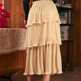 Vintage Tales Tiered Midi Skirt