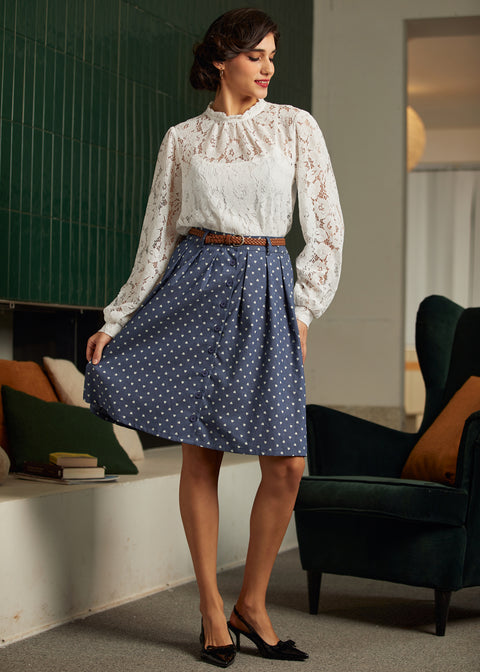 Bookstore's Best Chambray A-Line Skirt