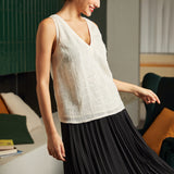 Classic Cutie Double V-Neck Sequin Tank Top (Final Sale)