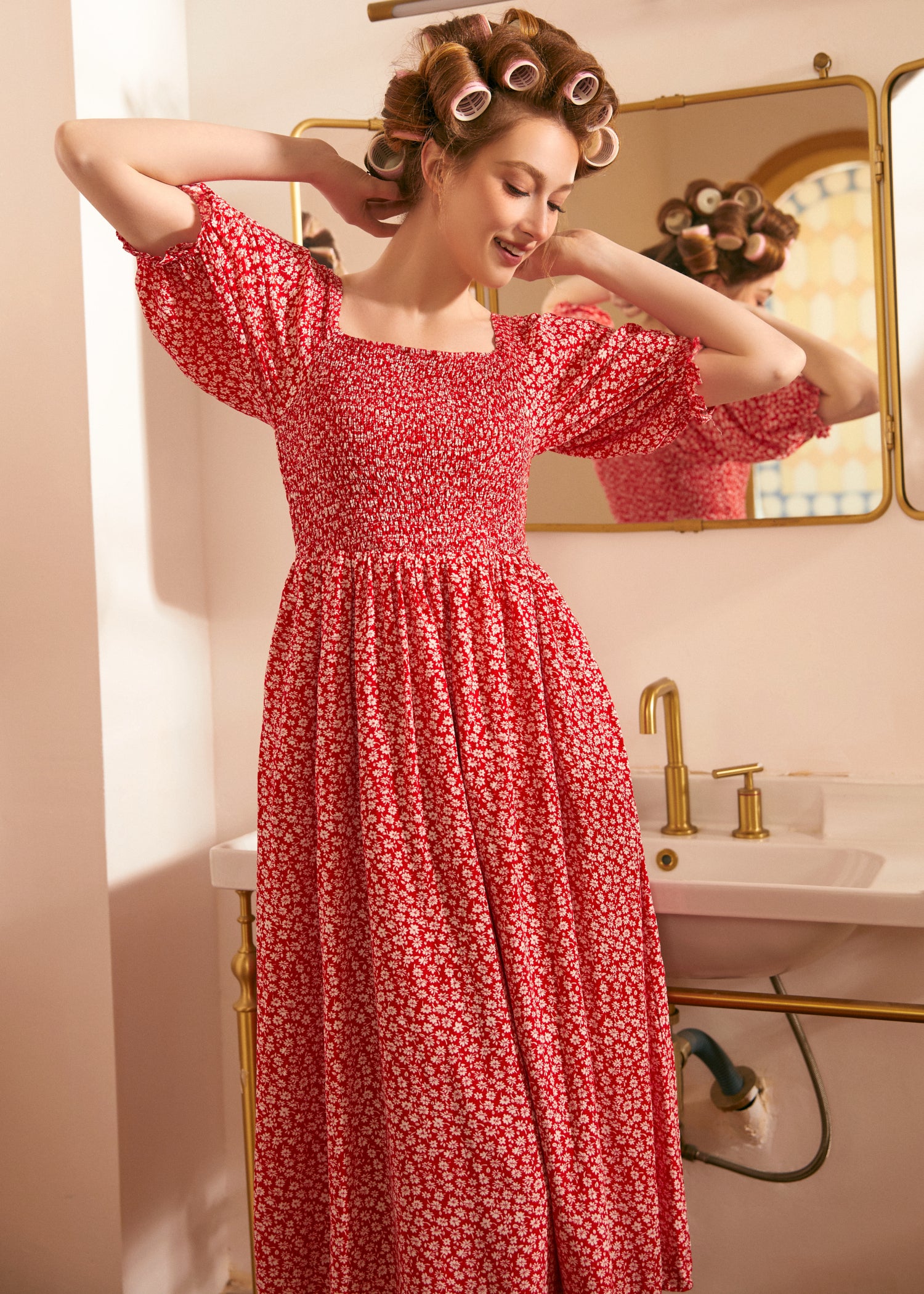Lilting Love Short Sleeve Babydoll Dress (Final Sale)