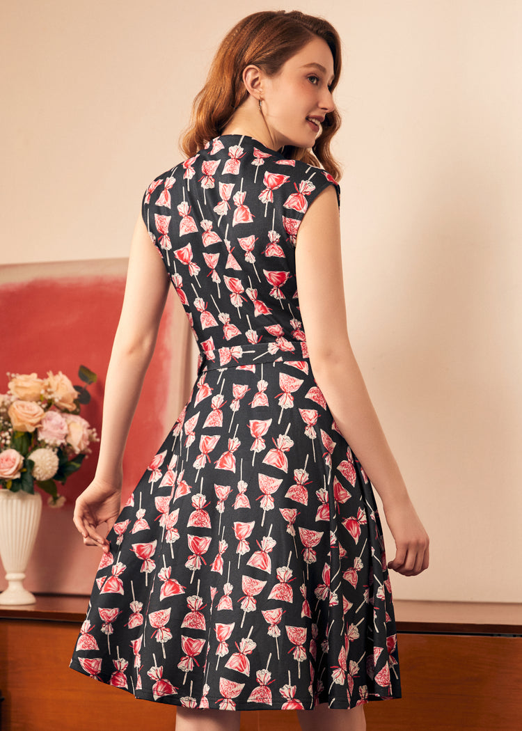 Eclipse Elegance Fit & Flare Dress