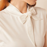 Retro Rendezvous Tie-Neck Top (Final Sale)