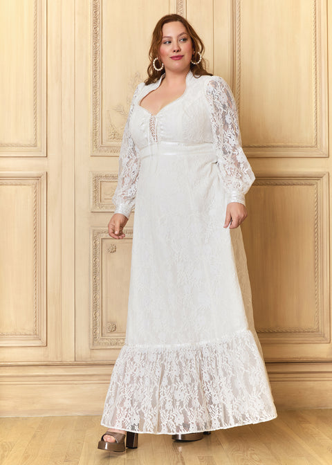 GUNNE SAX for ModCloth Beth Lace Corselette Maxi Dress