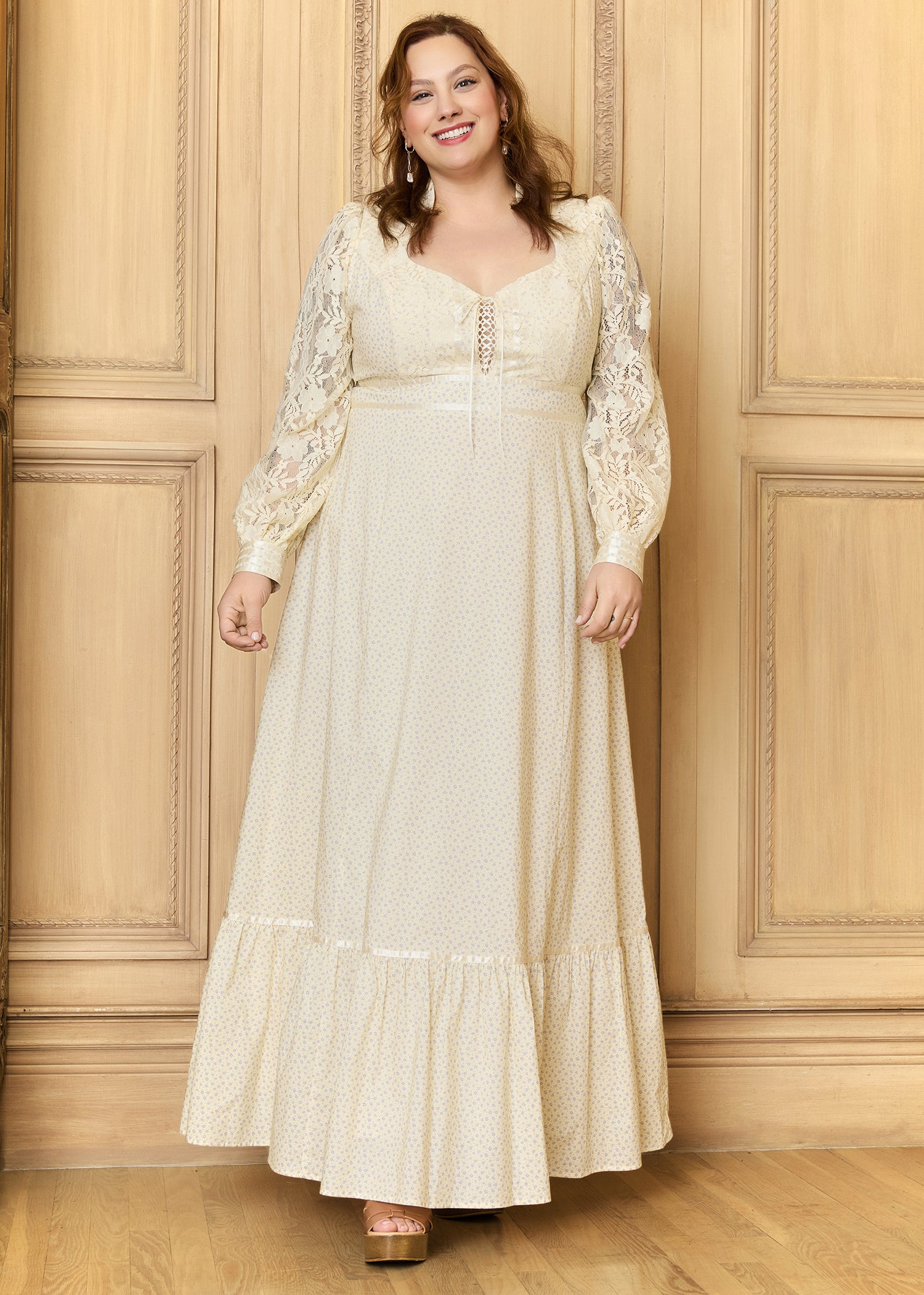 GUNNE SAX for ModCloth Jacqueline High Collar Maxi Dress