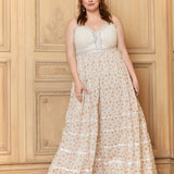 GUNNE SAX for ModCloth Reyna Lace-Up Maxi Dress