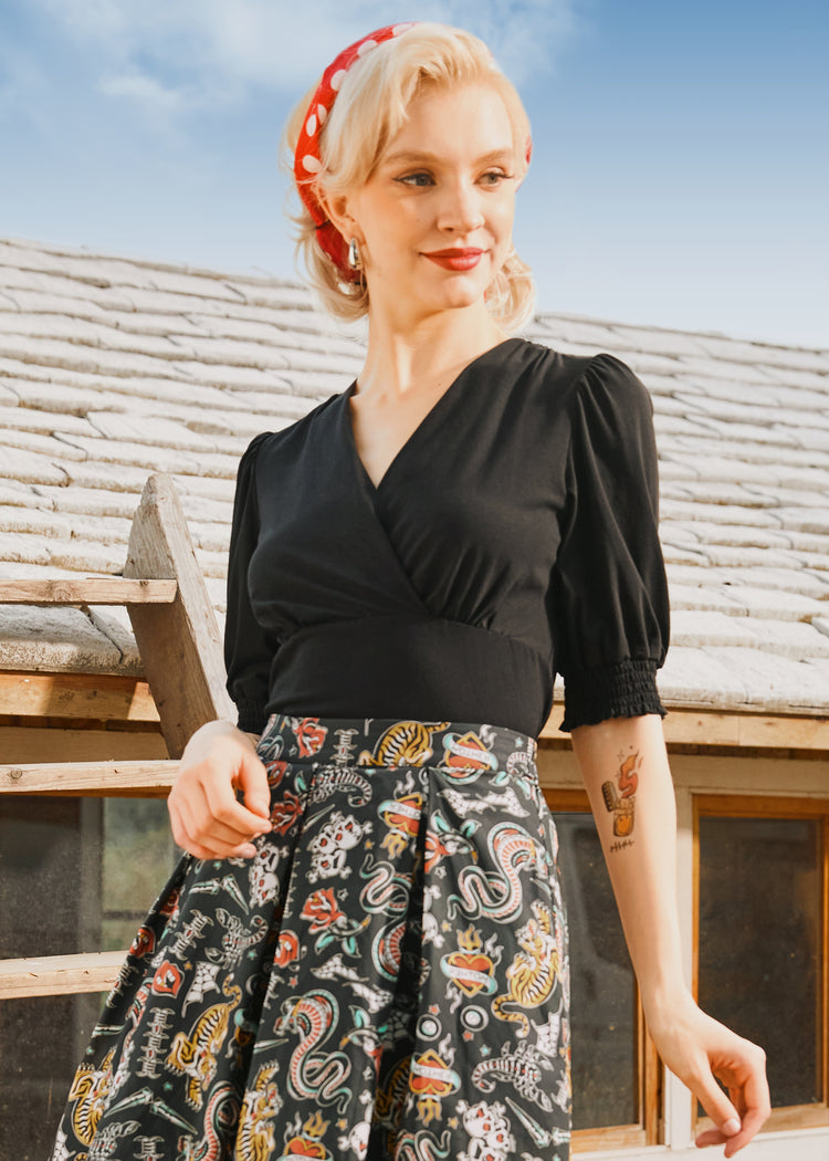 Puff & Grace Wrap Top