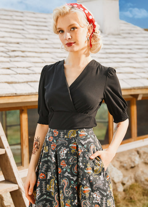 Puff & Grace Wrap Top