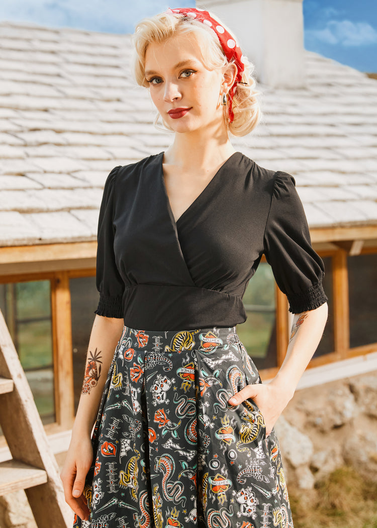 Puff & Grace Wrap Top