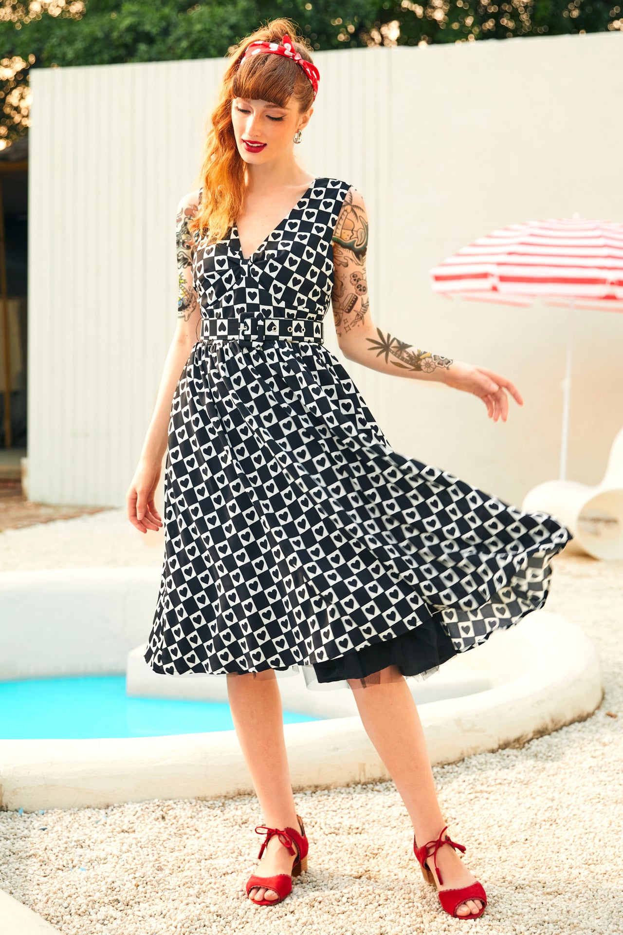 Heart Print Dresses, Clothing, Shoes, and Heart-Shaped Accessories ...