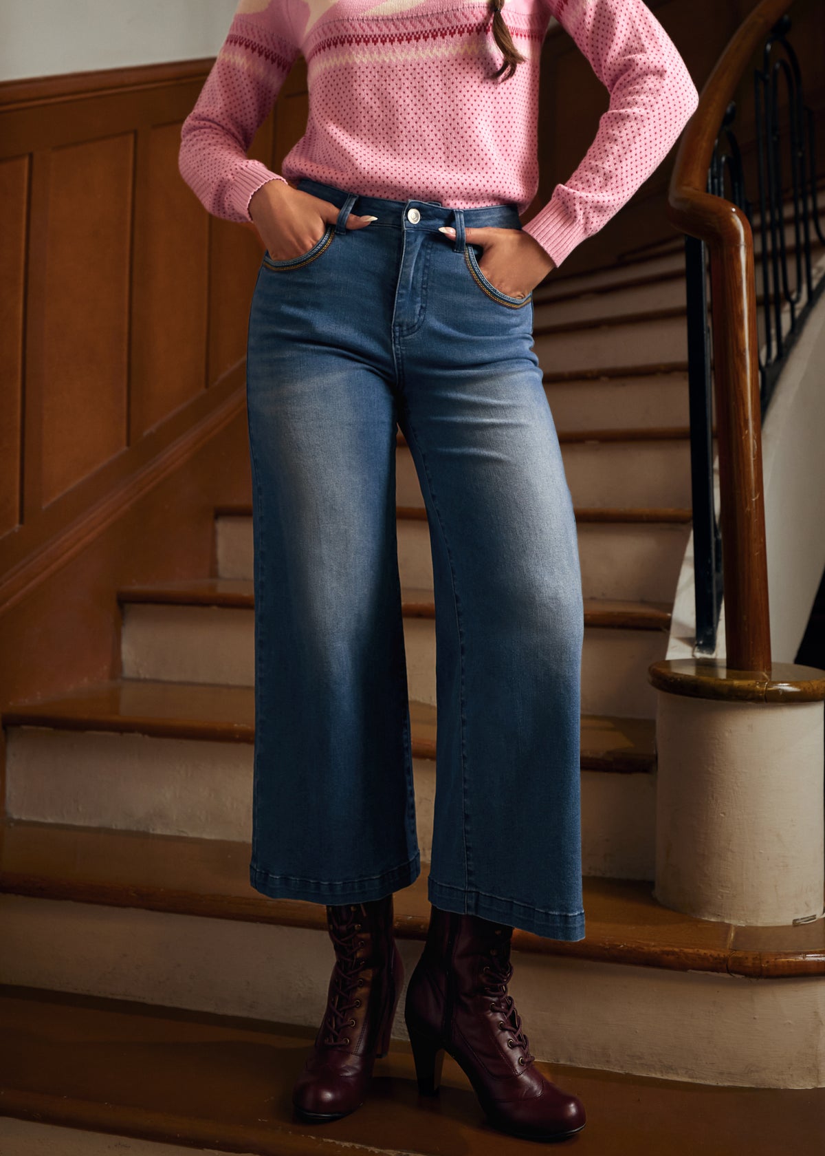 Luck of the Stylish Wide Leg Crop Jeans – ModCloth