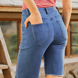 Just Bloomed Bermuda Jean Shorts (Final Sale)
