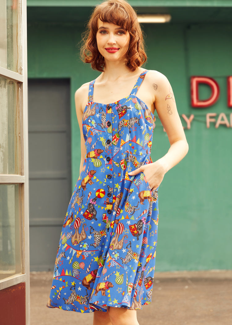 Sun-Kissed Stroll Fit & Flare Dress
