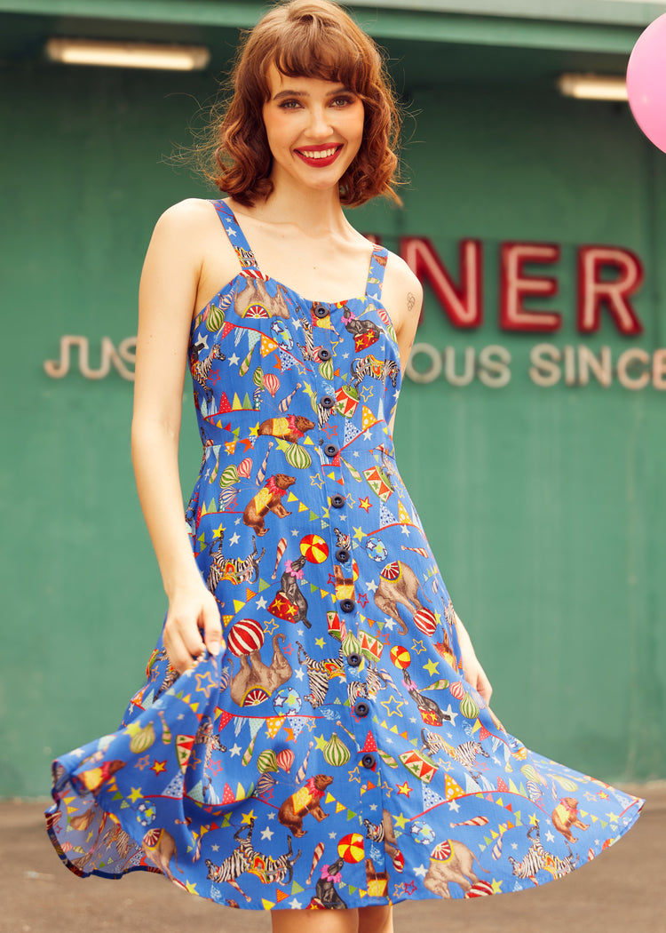 Sun-Kissed Stroll Fit & Flare Dress