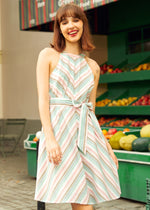 The Taffy Twist Halter Dress