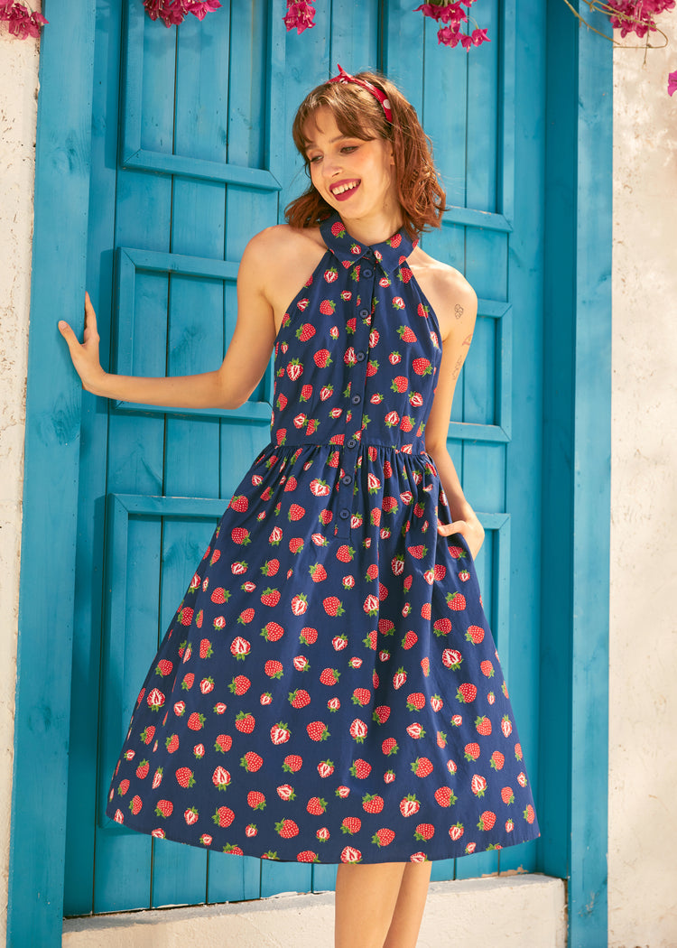 Cutaway Shirt Fit& Flare Dress