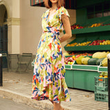 The Brushstroke Breeze Wrap Dress