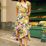 The Brushstroke Breeze Wrap Dress