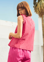 Raspberry Ruffle Blouse