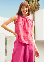 Raspberry Ruffle Blouse