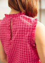 Raspberry Ruffle Blouse