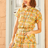 Buttoned Up & Out Romper (Final Sale)