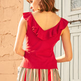 Ruffle Me This V-Neck Tank (Final Sale)