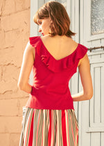 Ruffle Me This V-Neck Tank