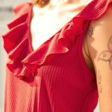 Ruffle Me This V-Neck Tank (Final Sale)