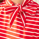 Rydell High Revisited Cap Sleeve Tie-Neck Top (Final Sale)