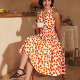 Instant Energy Faux-Wrap Halter Dress (Final Sale)