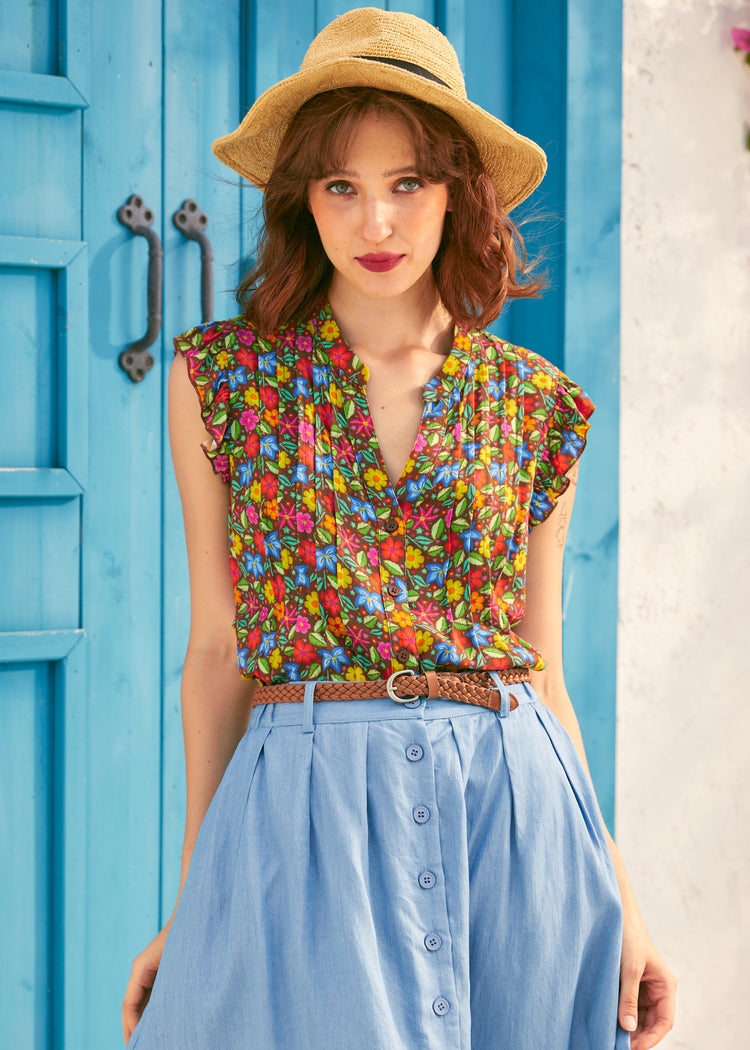 Buttoned & Beloved Sleeveless Top