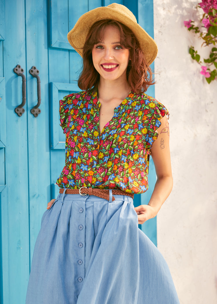 Buttoned & Beloved Sleeveless Top