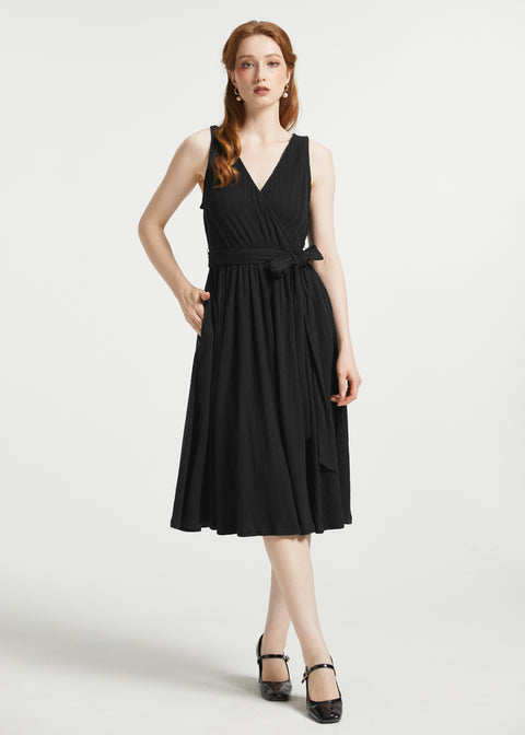 Instant Energy Faux-Wrap Knit Dress