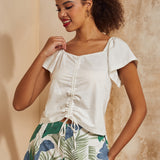 The Ruching Romance Top (Final Sale)