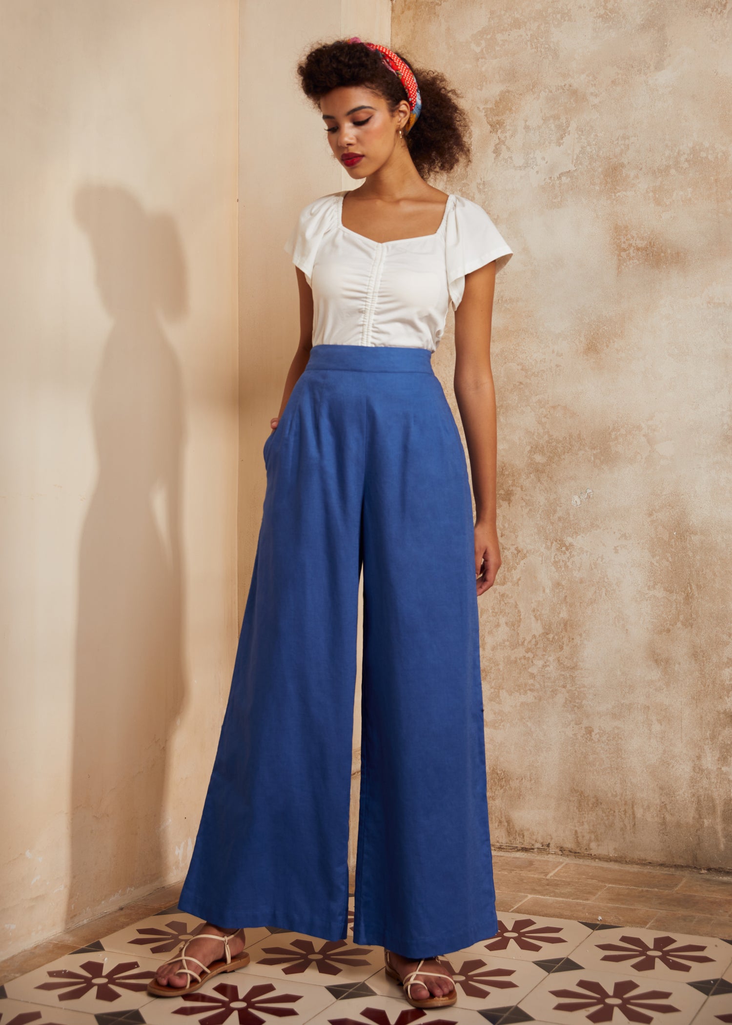 Double Pleat Wide Leg Pants (Final Sale)