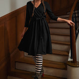 Instant Energy Faux-Wrap 3/4 Sleeve Knit Dress