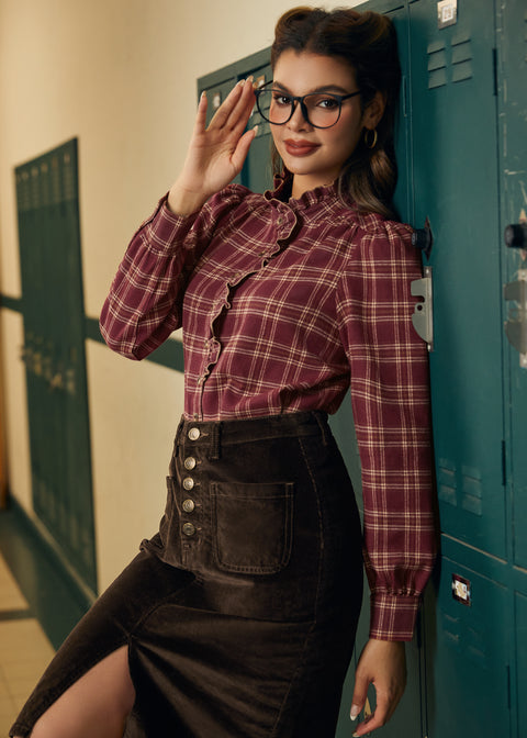 Check the Frills Blouse