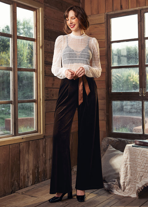 Velvet Reverie Crop Pants