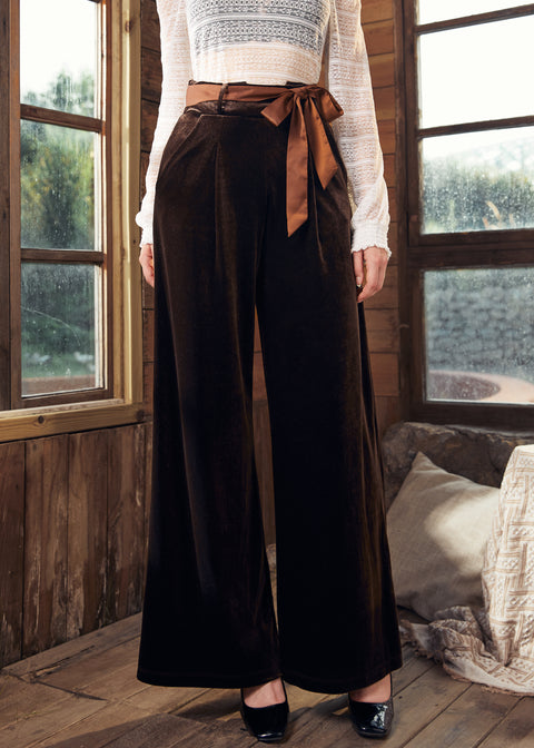 Velvet Reverie Crop Pants