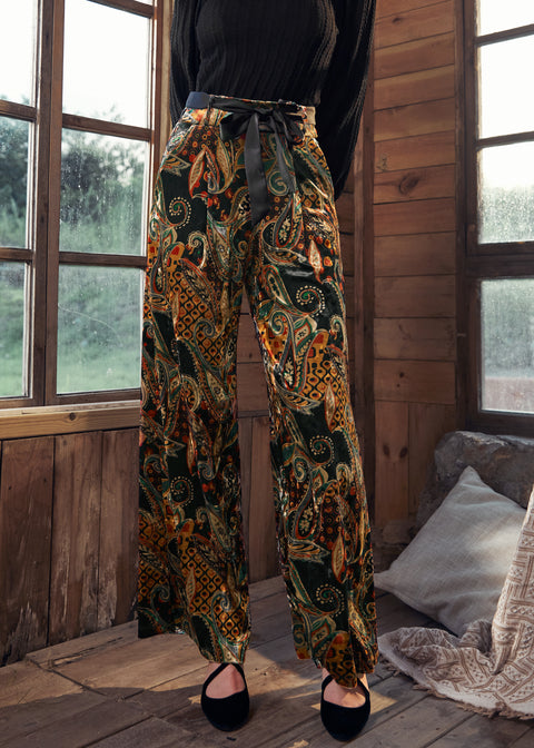 Velvet Reverie Crop Pants