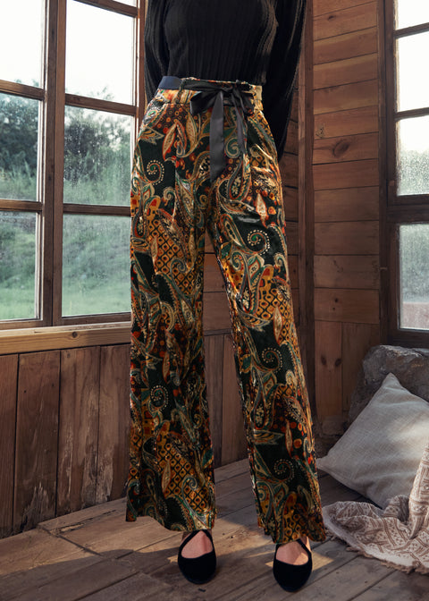 Velvet Reverie Crop Pants