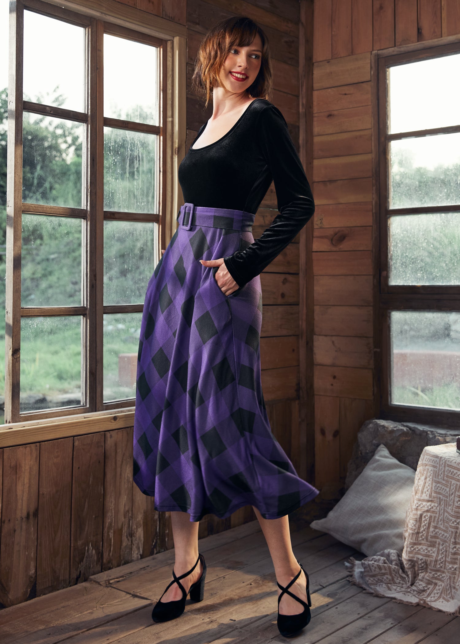 Ameri◆TRUCK JACKET LIKE FLARE DRESS M Ameri◇TRUCK JACKET LIKE FLARE DRESS M