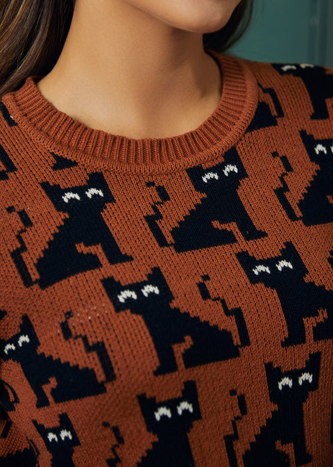 Nine Lives Knit Pullover Sweater
