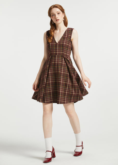 Cute as a Nutmeg Sleeveless Fit & Flare Dress