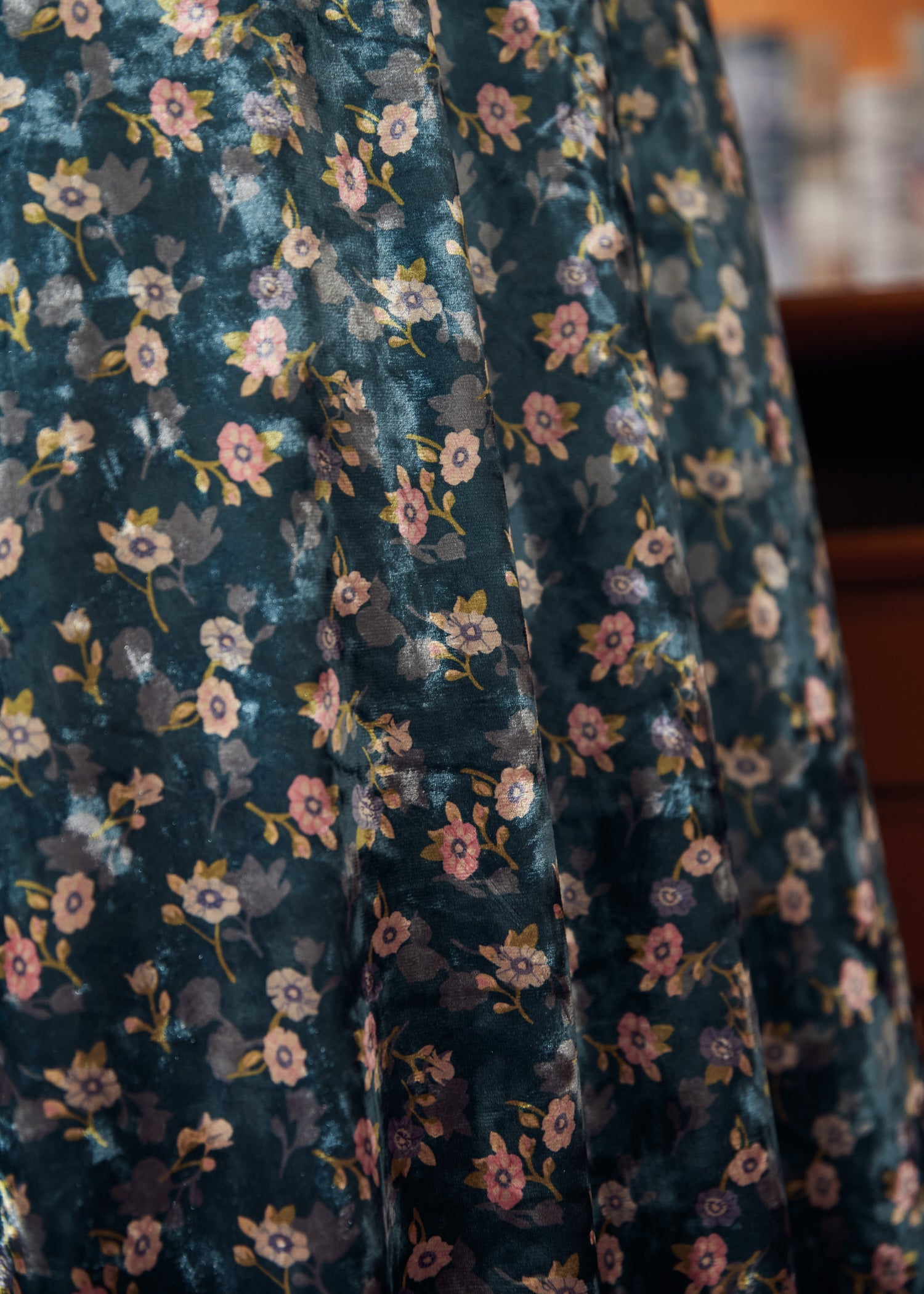 Golden Whispers Velvet Maxi Skirt (Final Sale)
