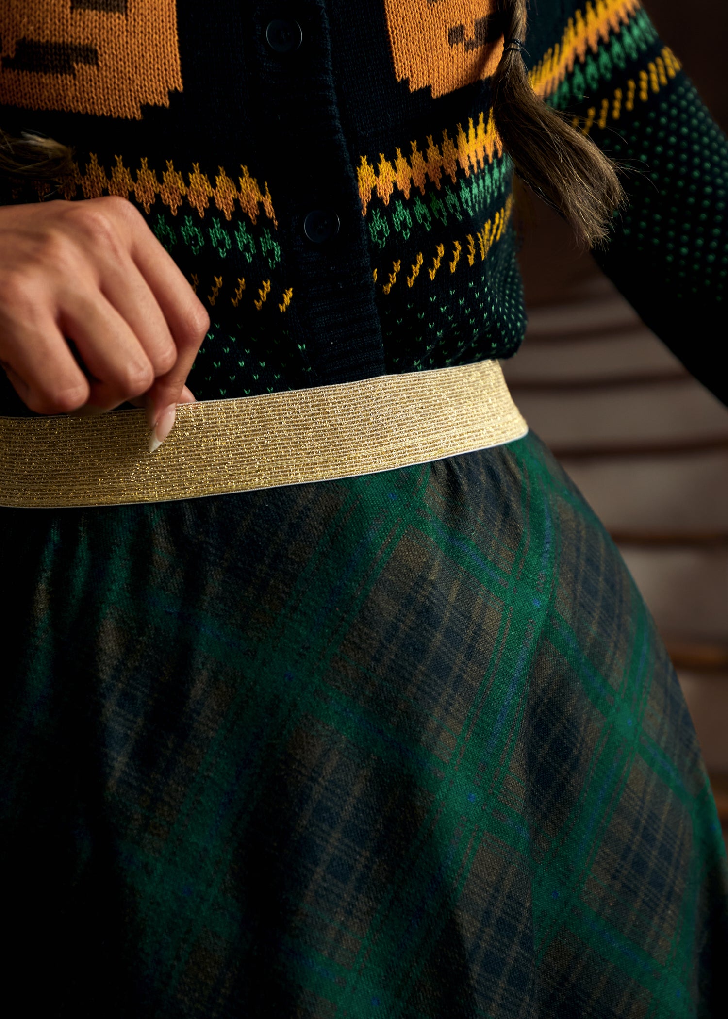 Golden Whispers Maxi Skirt (Final Sale)