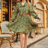 Tail to Tell Pleated Fit & Flare Dress