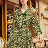 Tail to Tell Pleated Fit & Flare Dress