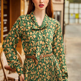 Tail to Tell Pleated Fit & Flare Dress