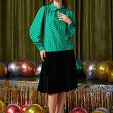 Spot On Keyhole Blouse (Final Sale)
